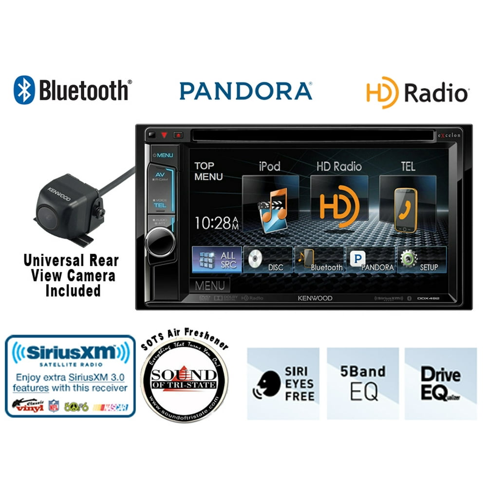 Kenwood DDX492 6.2' DVD Receiver with CMOS220 Backup Camera and FREE