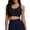 Black, variant on Women's Back Padded Shockproof Sports Bra – Medium Support with Adjustable Back Clasp & Removable Padded Cups for Yoga