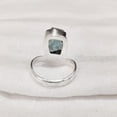thumbnail image 5 of Natural Blue Apatite Ring, Rough Apatite Ring, Healing Birthstone, V Crown Band Ring, 925 Sterling Silver, Womens Ring, Christmas, Thanksgiving, Handmade, Statement Jewelry, Rough Gemstone Jewelry, 5 of 5