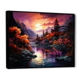 thumbnail image 2 of Designart "Twilight Passage on the Pink Bridge I" Bridges Floater Framed Wall Decor, 2 of 7