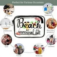 Transparent PVC Material Portable Printed Makeup Bag Beach Themed Gifts