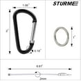 thumbnail image 2 of Mosquetón STURME 2, anillo en D de aluminio, 24 unidades (surtido), 2 of 7