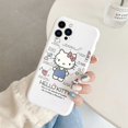 thumbnail image 1 of Phone Case for For Apple iphone 12 Pro Max 11 Mini Girls Anti-drop Cartoon Cinnamoroll Kuromi Hello Kitty Silicone Printed Cover ZR, 1 of 7