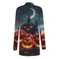 thumbnail image 5 of Nmnitkp Women's Halloween Pumpkin Cardigan Long Sleeve Open Front Knit Outwear Over Coats Plus Size Knit Sweater Top Multicolor,L, 5 of 6