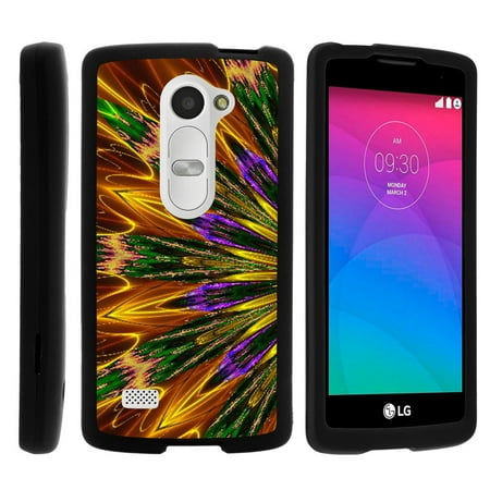 LG Leon C40, Sunset L33L, Tribute 2 LS665, [SNAP SHELL][Matte Black] 2 Piece Snap On Rubberized Hard Plastic Cell Phone Cover with Cool Designs - Kaleidoscopic