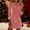 A Pink, variant on Velvet Dress for Women 2026 Trendy Long Sleeve Button Sequin Dress Sparkly Party Dress for Holiday & Evening Occasions Pink S