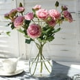 thumbnail image 4 of CNKOO Single Branch Artificial Flower 6 Heads Single Branch Detailed Not Withered Anti-fall Desktop Decor Multicolor Lotus Shape Fake Flower Home Ornament, 4 of 6