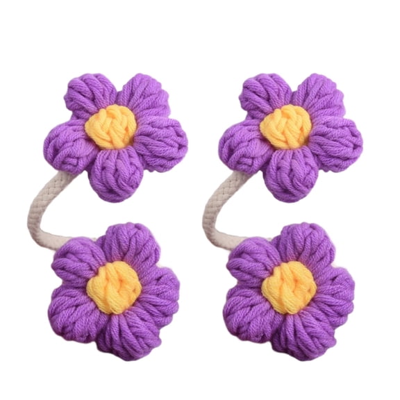 AOOOWER 2Pcs Curtain Tieback Flower Window Curtain Bind Holdback Buckles Clips Gift