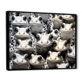 thumbnail image 2 of Designart "Monochrome Pop Art Frogs I" Frogs & Toads Floater Framed Wall Art Living Room, 2 of 5