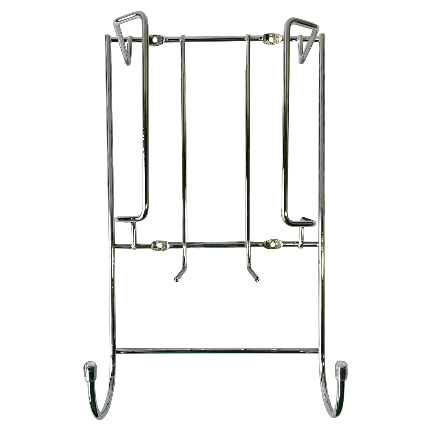2x Portable Over The Door Chrome Ironing Hooks Hangers Clothes Rack Coat Hanger 