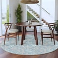 thumbnail image 3 of Round Rug 5Ft Washable Non-Slip, Gray Blue Dandelion Circle Area Rugs for Living Room Bedroom, Spring Flowers Modern Minimalist Indoor Floor Mats Carpet Runner for Home Decor Aesthetic, 3 of 8