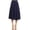 Navy, variant on Women's Solid Basic Casual Elastic Waist A-line Flared Midi Skirt S-3XL