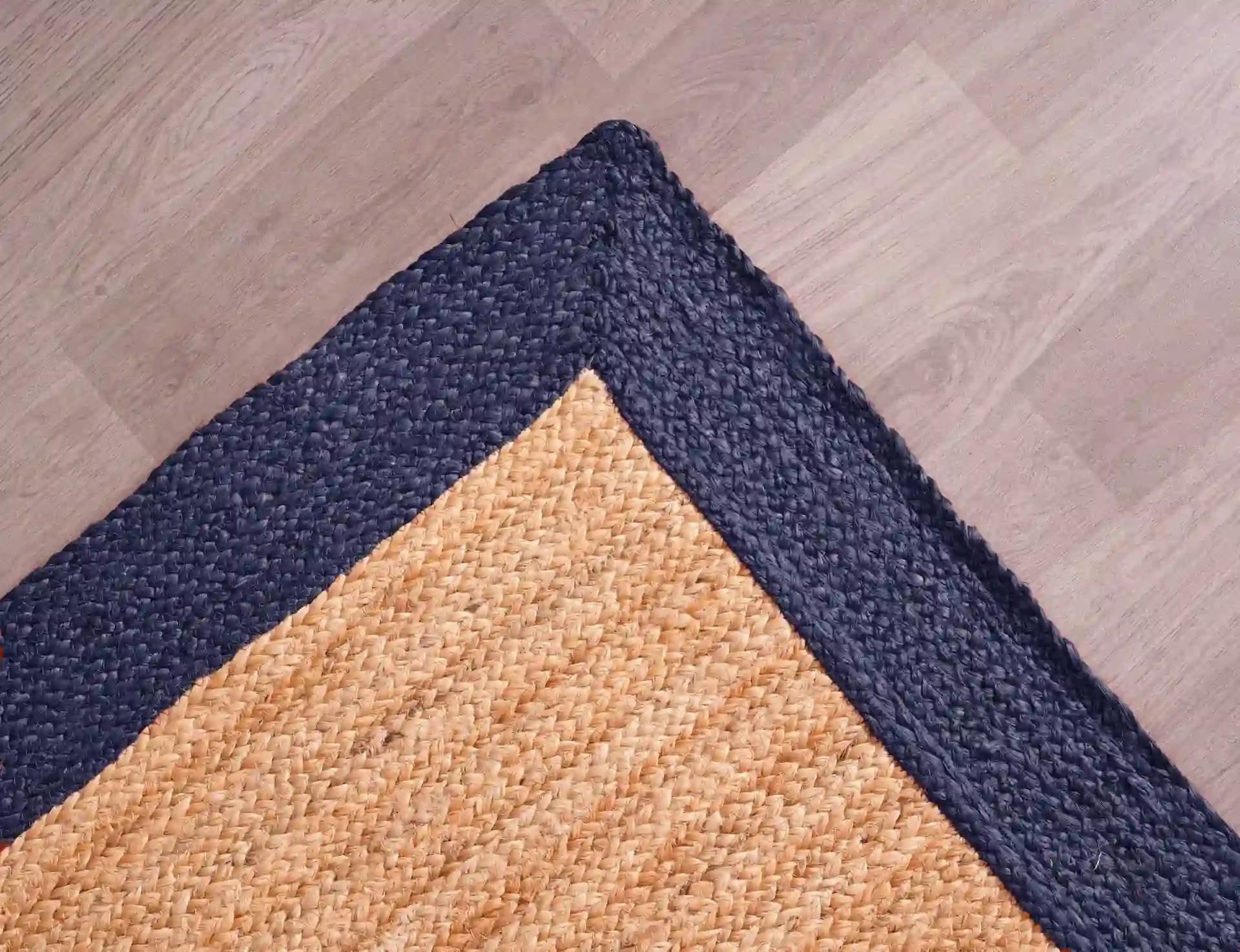 Handwoven Natural Jute Area Rug – Eco-Friendly, Durable & Stylish Floor Décor Rug, Rural Rugs Size - 4 x 4 Feet Square (120 cm x 120 cm)