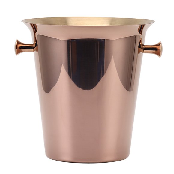 BuyWeek Seau à Glace Avec Poignées, Seau à Champagne En Acier Inoxydable Seau De Refroidissement De Boissons De Vin Pour Bar à la Maison Capacité De 5L