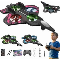 Yippzo Skyriders RC Jet - Rc Stunt Fighter Jet Toy,Christmas Remote Control Airplanes RC Planes with 360° Flips & LED Lights,Foam Remote Control Airplanes