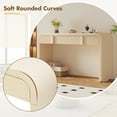 thumbnail image 3 of GZXS Modern Console Table with 2 Drawers, 55" Curved Entryway Table with Fluted Design, Easy Assembly (Apricot Cream), 3 of 9