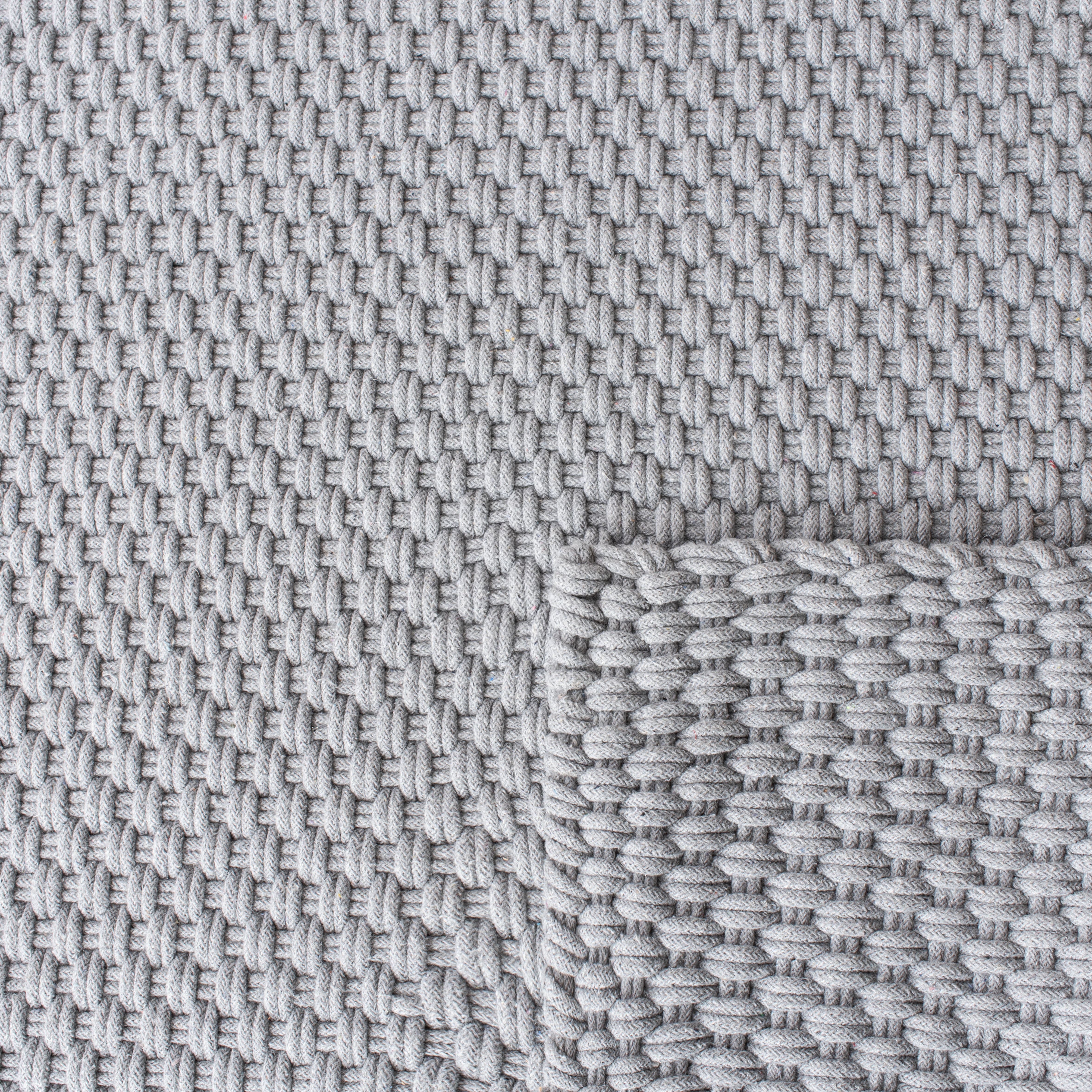 SAFAVIEH Salem Fulton Solid Cotton Area Rug, Grey, 8' x 10'