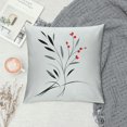 thumbnail image 2 of Leisuo  Decorative Square Throw Pillow Cover Black Ink Painting Flower Brush Colorful Bush Orchid Beautiful On Nature Calligraphy Artwork Asia Cushion Case for Sofa Bedroom Car, 2 of 5