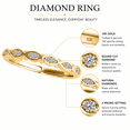 thumbnail image 5 of Mauli Jewels 0.10 Carat Diamond Wedding Band for Women, Round Cut Natural Diamond Ring, 4 Prong Setting, 10K Rose Gold White Gold Yellow Gold, Stackable Anniversary Ring Gift, 5 of 8