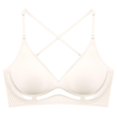 thumbnail image 6 of Backless Bra for Women,Low Back Bra,Halter Bra,Bra for Backless Dress Padded Low Cut Seamless V Neck Criss-Cross Multiway Convertible Bras Invisible Full Coverage Wireless Straps Comfort Bra White L, 6 of 6