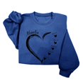thumbnail image 2 of toraway Sweat à Capuche à Fermeture à Glissière pour Femmes Maman Enfants Col Rond Manches Longues Décontracté Ample Manches Régulières Chandail en Molleton m, 2 of 4