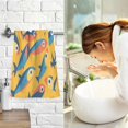 thumbnail image 7 of Yayeee 2 Pack Hand Towels for Bathroom 100% Cotton 16" x 28" Soft Absorbent Kitchen Towel, Yellow Sardines Pattern, 7 of 7