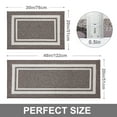 thumbnail image 3 of FloorHug Kitchen Rugs and Mats 2 Pieces, 20"x48"+20"x30", Stain-Resistant and Absorbent Kitchen Mats Non-Slip, Machine Washable Kitchen Floor Mat, Rugs for Kitchen, Floor and Home, Brown, 3 of 9