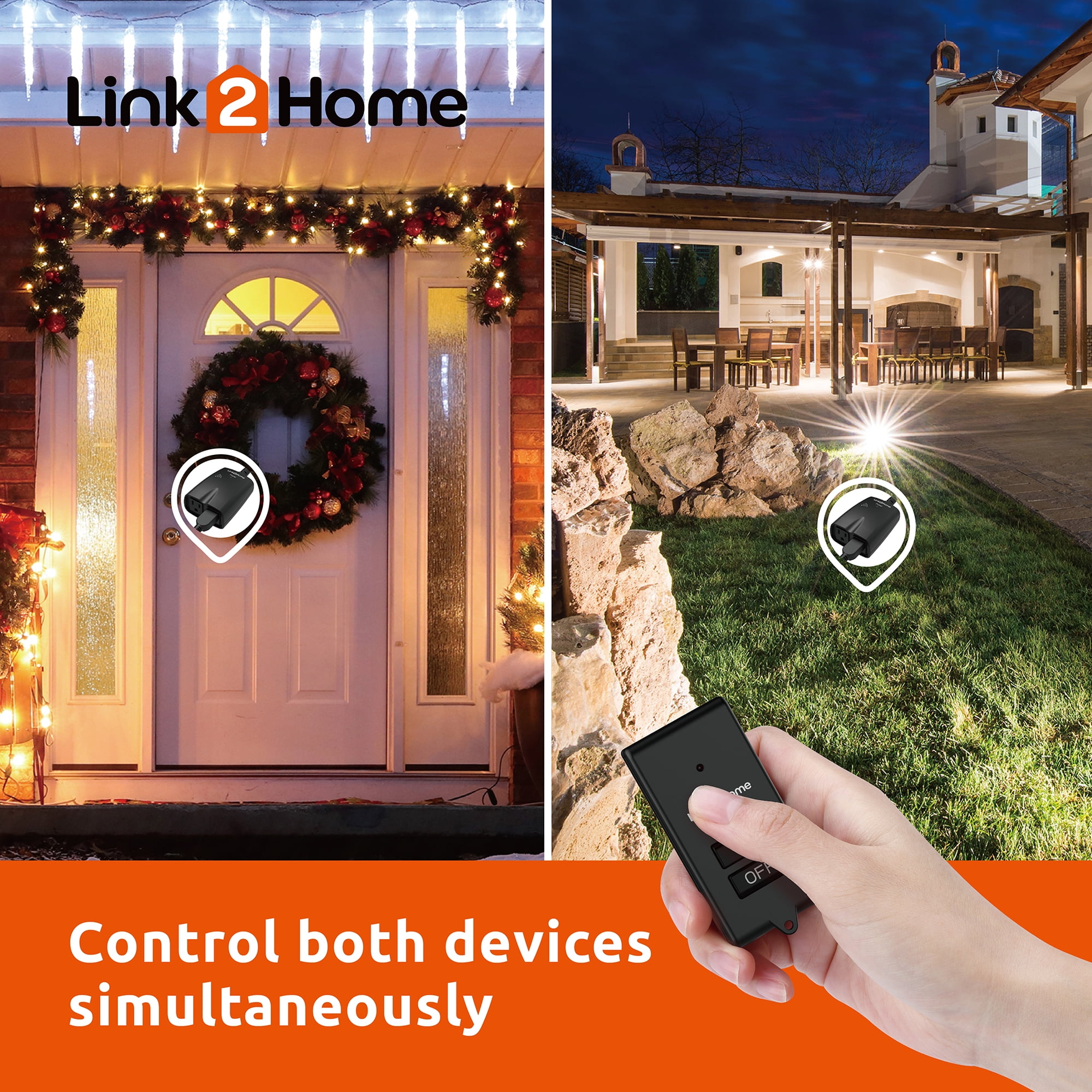 LINK2HOME Link2Homw Wireless Remote Control White/Matt Remote Control in  the Lamp & Light Controls department at