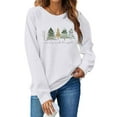 thumbnail image 3 of Womens Christmas Sweatshirts Lightweight Crewneck Ugly Sweaters Long Sleeve Loose Xmas Holiday Pullover Tops (S, White), 3 of 6