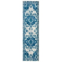 SAFAVIEH Monaco Toria Oriental Runner Rug, Ivory/Blue, 2'2" x 13'