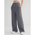 thumbnail image 2 of Pantalones Deportivos Holgados de Cintura Alta para Mujer, Gris Oscuro, Talla M, 2 of 4