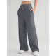 thumbnail image 2 of Pantalones Deportivos Holgados de Cintura Alta para Mujer, Gris Oscuro, Talla M, 2 of 4