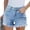 23#c Light Blue, variant on Jean Shorts Womens Low Rise Stretchy Y2k Mini Denim Shorts Rolled Hem Hot Short Summer Trendy Light Blue M