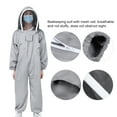 thumbnail image 4 of One Piece Beekeeping Suit Protective Clothes Smock Dual Zippers Gray, 4 of 8
