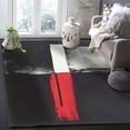 thumbnail image 4 of Area Rugs Indoor Non-Slip Rectangle Rug 5x8 Ft Dark Style Red Black Abstract Modern Street Art Rug Rubber Backing Floor Mats Non Shedding Home Decor Carpet for Entryway Living Room, 4 of 8