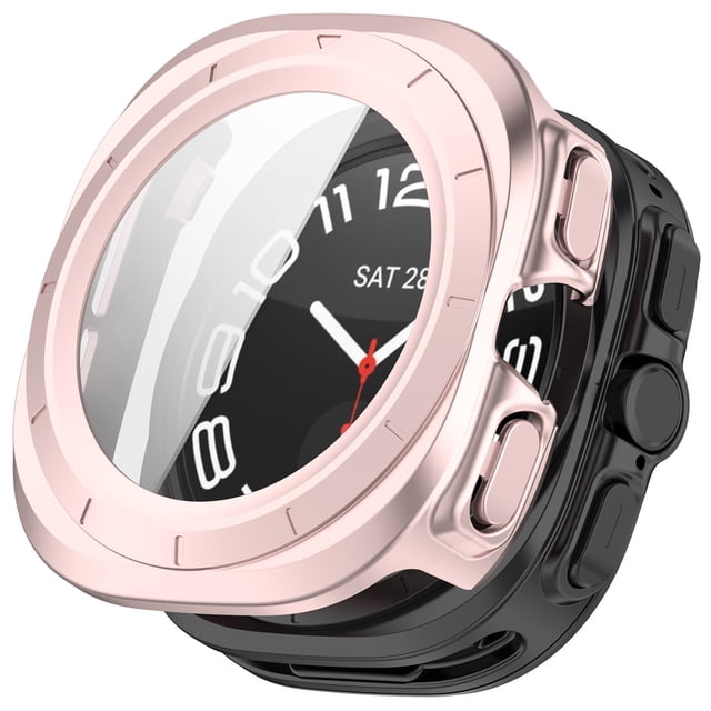 Étui de Protection pour Smartwatch - PC + Verre Trempé, Couverture Complète, pour Smartwatch Antichoc