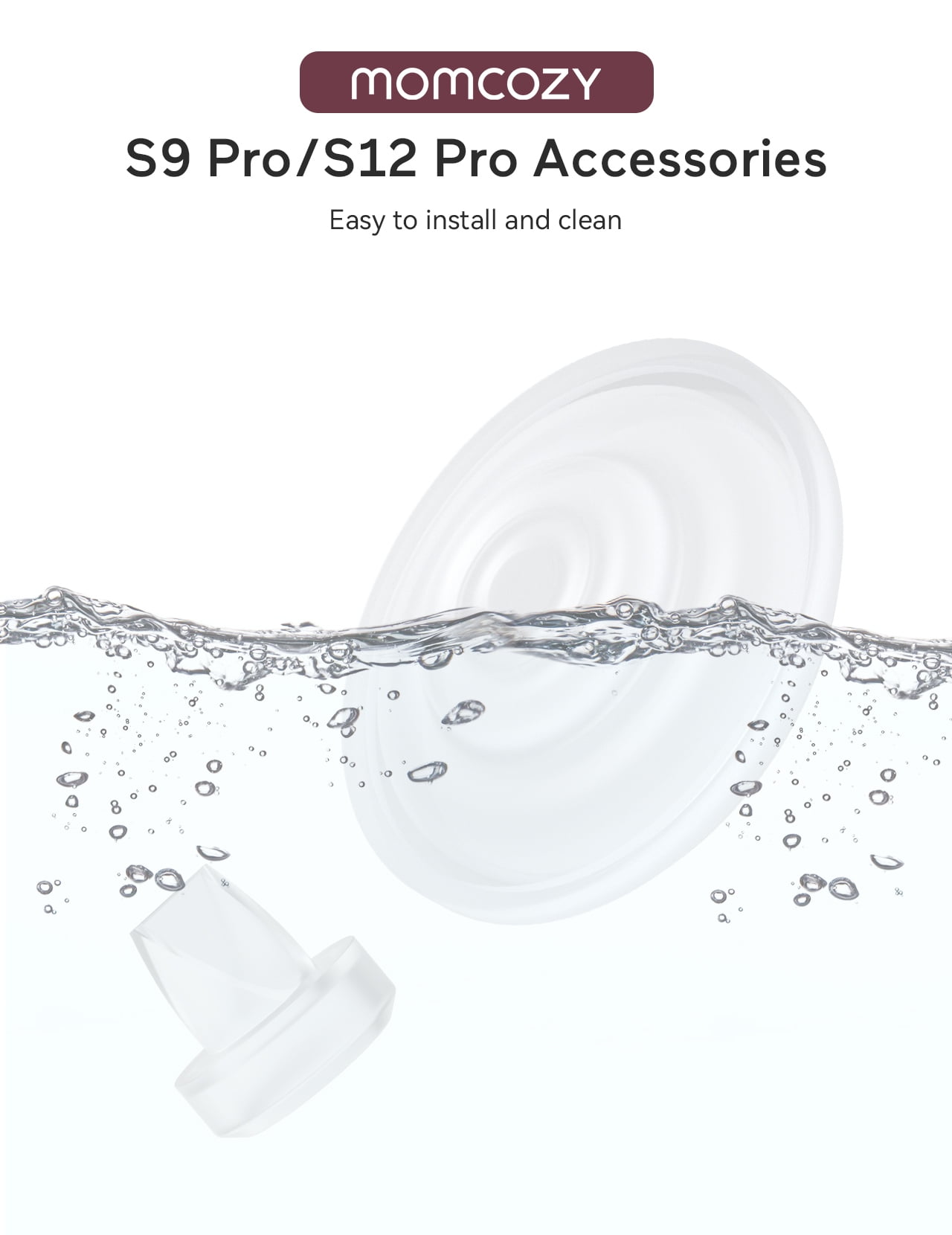 Momcozy Original S9 Pro/S12 Pro Replacement Accessories,Duckbill Valves & Silicone Diaphragm, Only Compatible with Momcozy S9 Pro/S12 Pro Breast Pump