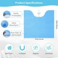 thumbnail image 2 of Trianu 12Pcs Disposable Toilet Mats, 20x22inch Absorbent Toilet Floor Protector, Around The Toilet Pee Mat for Bathroom Floor Urine, Non Slip U Shaped Toilet Commode Pads,Bllue, 2 of 8