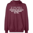 thumbnail image 2 of OXI Hoodie Sweatshirt - If You Could Read My Mind, Basic Casual Hoodie for Men's and Women Fleece Hoodie Long Sleeve - Maroon X-Large, 2 of 3