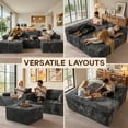 thumbnail image 3 of XIZZI 108" L-Shape Modular Sectional Sofa, Oversize Cloud Boneless Couch with Ottoman for Living Room, Deep Seat ,Ultra-Dense Foam Filling, No Assembly Required, Left Chaise, Gray, 3 of 12