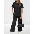 thumbnail image 3 of Conjunto Deportivo de Dos Piezas para Mujer, Informal, de Corta y Pantalón . Negro XL, 3 of 5
