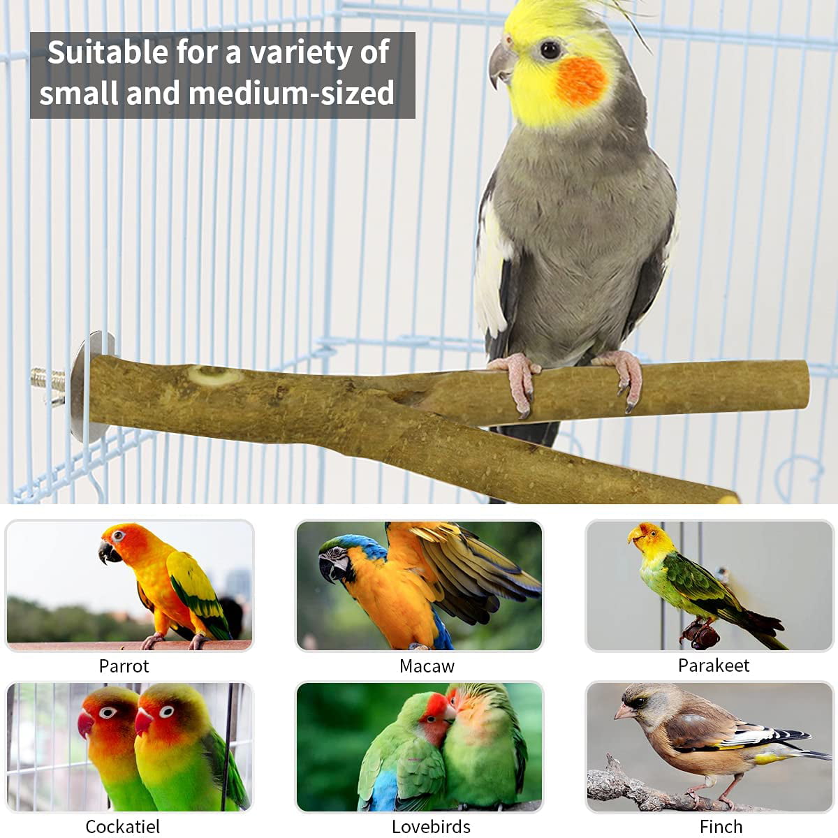 8 in 1 Pet Products Sanded Bird Perches Covers 4 Packs with 4 Large 16 Total 