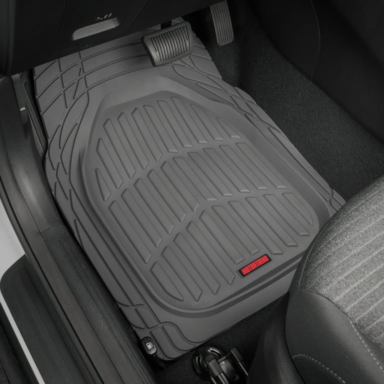 Black 3-Piece Heavy-Duty Liners Vinyl Trimmable Car Floor Mats - Universal  Fit for Cars, SUVs, Vans and Trucks-Full Set