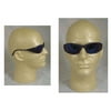 Frostbite II Black Frame Safety Glasses w/ Blue Mirror Lens