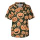 thumbnail image 1 of Men's Short Sleeve V-Neck Halloween Print Chest Pocket Care TopS, 1 of 3