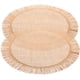 thumbnail image 5 of Juego de 2 manteles individuales redondos para cubiertos, estilo tejido, posavasos para mesa de comedor., 5 of 7