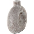 thumbnail image 6 of DecMode 12" Antique Style Textured Circle Donut Cream Ceramic Vase, 6 of 9