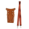thumbnail image 3 of Riñonera de PU para tijeras, bolsa de peluquería, bolsa para herramientas de peluquería, bolsa para tijeras Marrón claro, 3 of 8