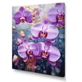 thumbnail image 2 of Designart "Collage Of Purple Orbiting Orchids I" Orchids Canvas Art Print, 2 of 7