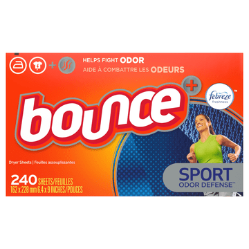 Bounce Dryer Sheets Spring - Bounce Plus Febreze Sport Odor Defense Fabric Softener Dryer Sheets, 240 Count